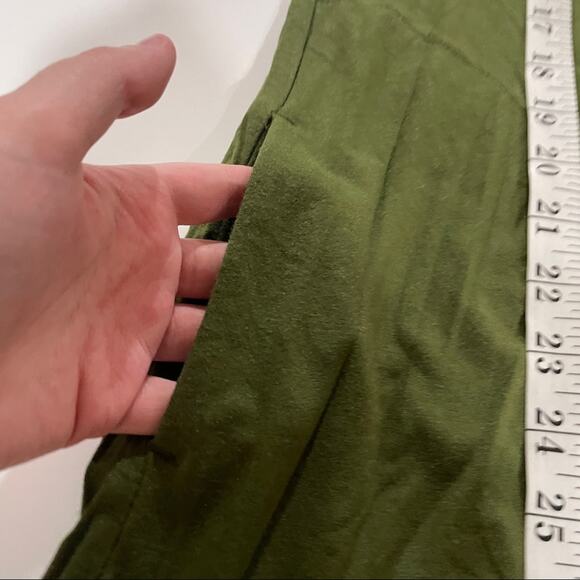J. Crew Olive Green Long Sleeve Crewneck Dress with Pockets Size M - Picture 5 of 9